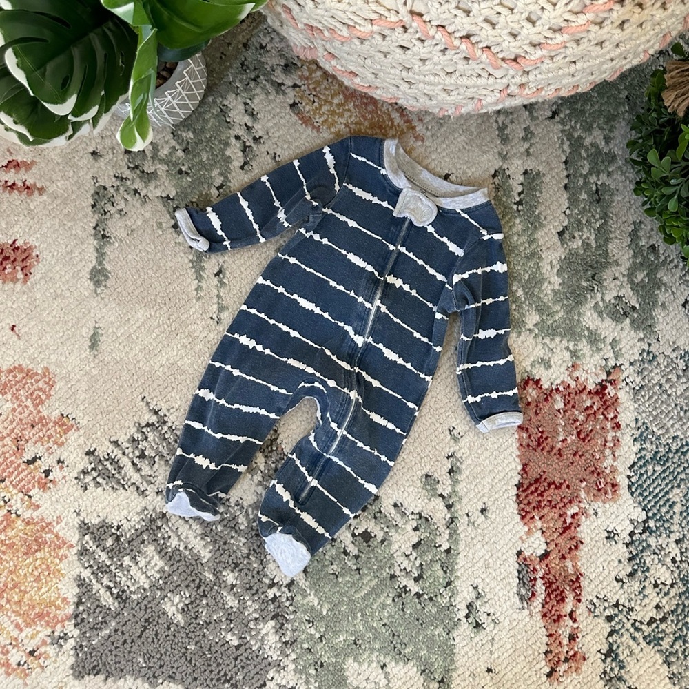 Honest Baby Co Tie Dye Organic Cotton Zip Footies One-Piece Sleep & Play 0-3 M - Picture 10 of 10